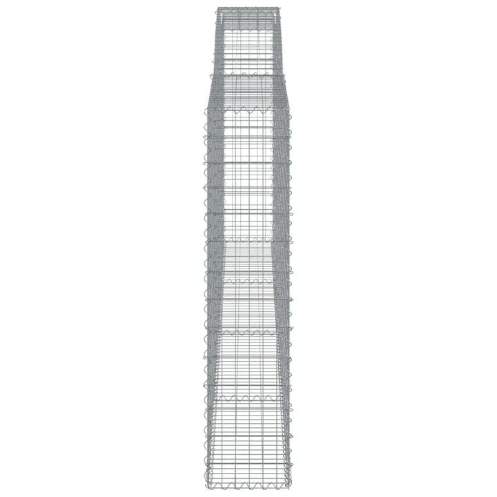 buet gabionkurv 400x30x140/160 cm galvaniseret jern