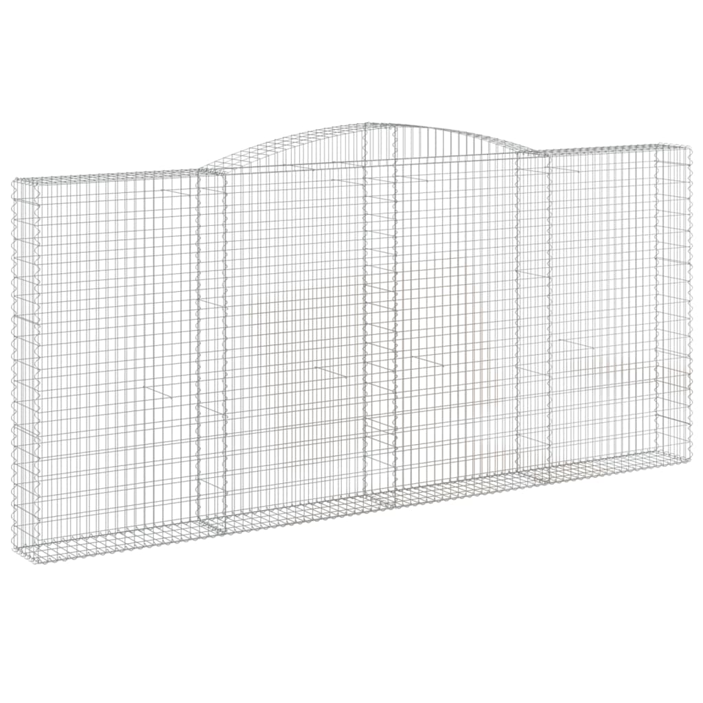 buet gabionkurv 400x30x180/200 cm galvaniseret jern