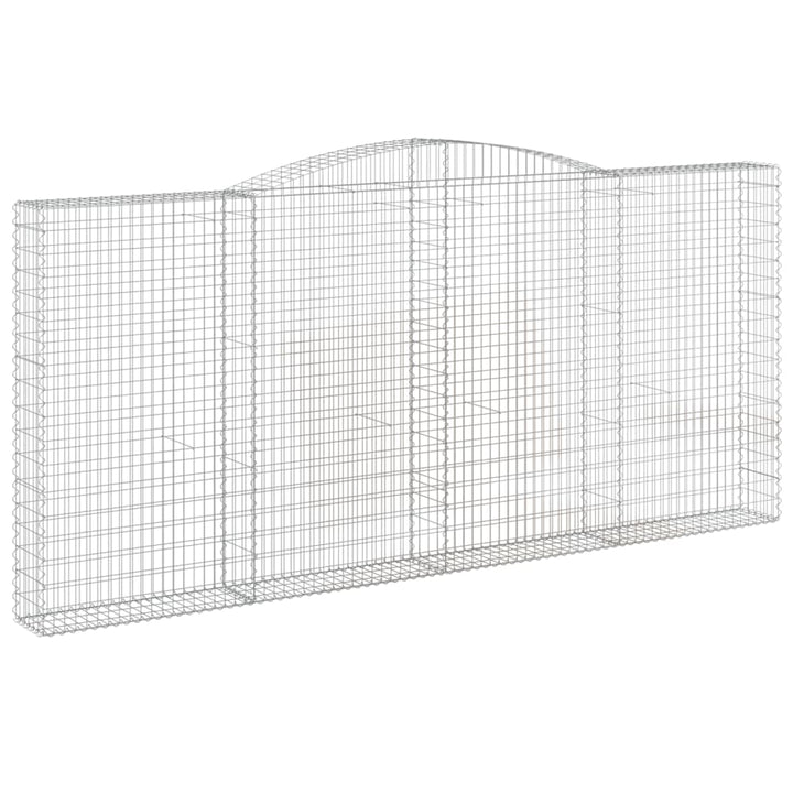 buet gabionkurv 400x30x180/200 cm galvaniseret jern
