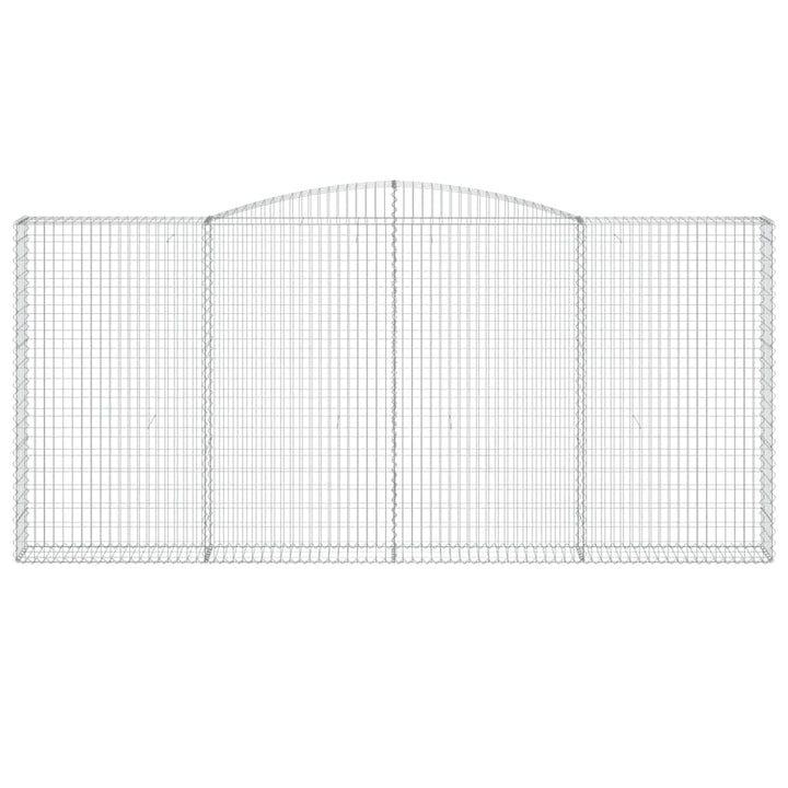 buet gabionkurv 400x30x180/200 cm galvaniseret jern