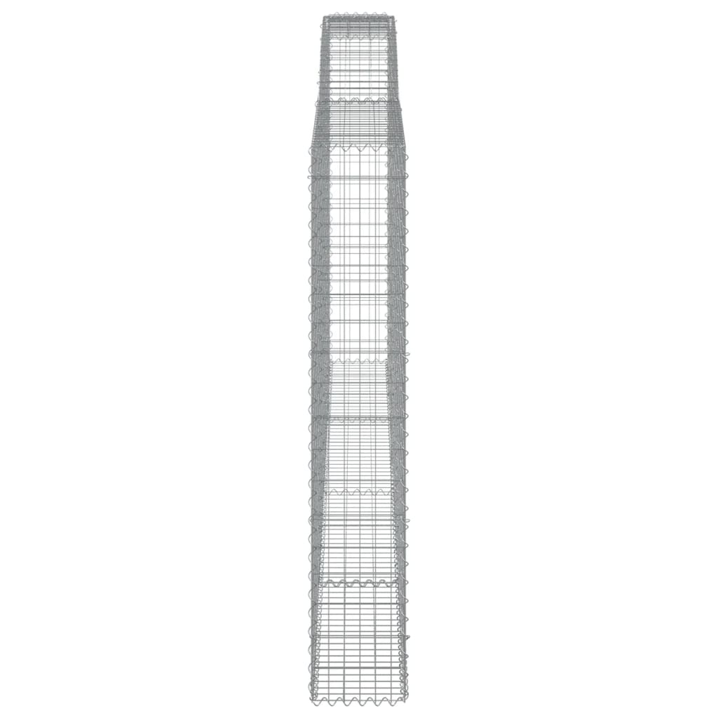 buet gabionkurv 400x30x180/200 cm galvaniseret jern