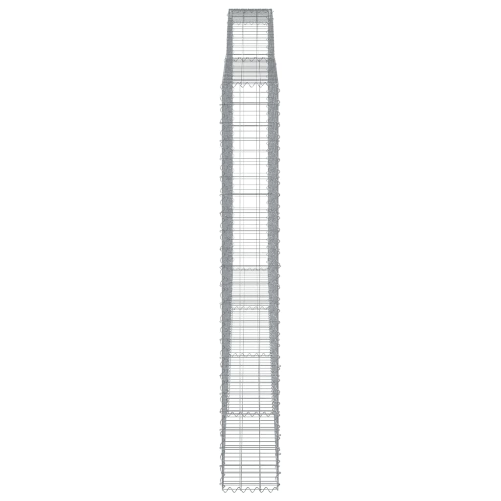 buet gabionkurv 400x30x220/240 cm galvaniseret jern