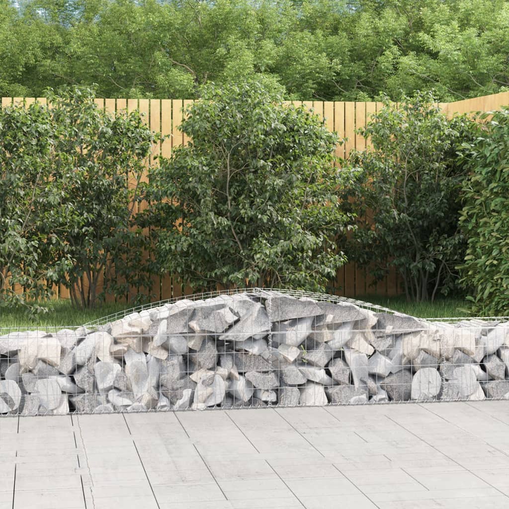 buet gabionkurv 400x50x40/60 cm galvaniseret jern