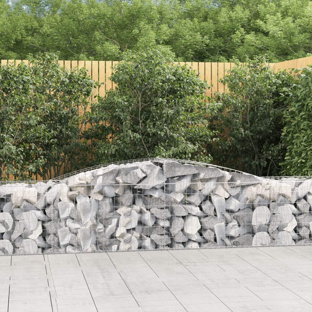 buet gabionkurv 400x50x60/80 cm galvaniseret jern