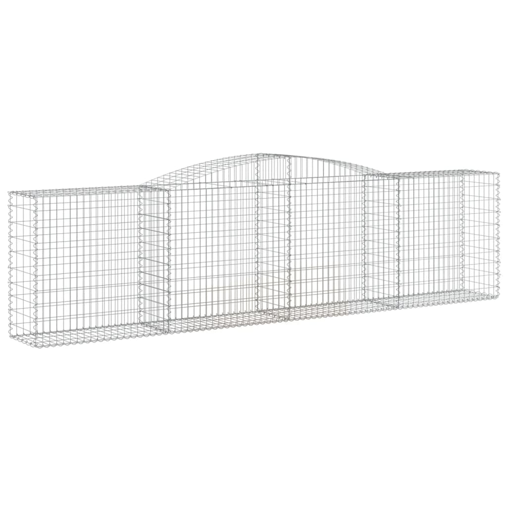 buet gabionkurv 400x50x100/120 cm galvaniseret jern
