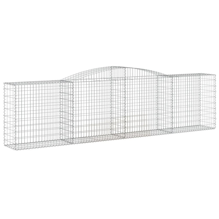 buet gabionkurv 400x50x100/120 cm galvaniseret jern