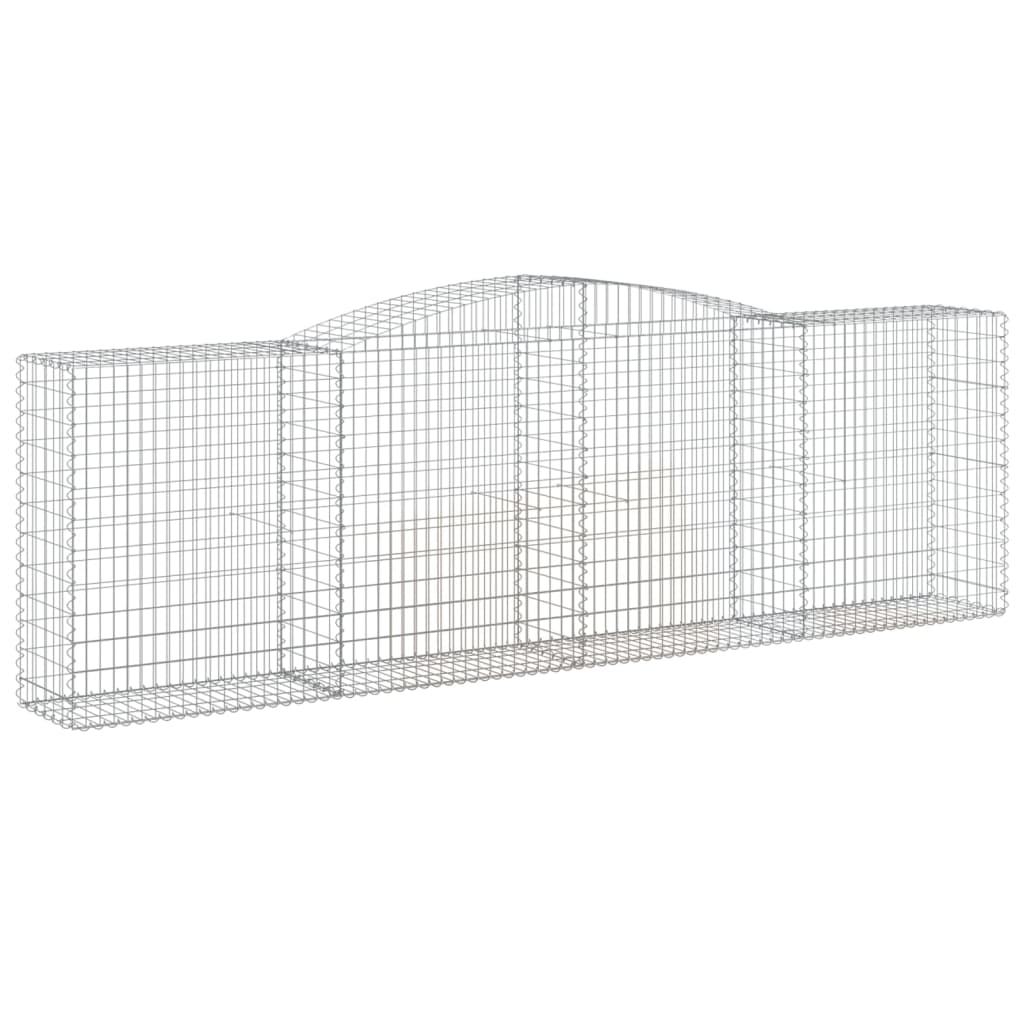 buet gabionkurv 400x50x120/140 cm galvaniseret jern