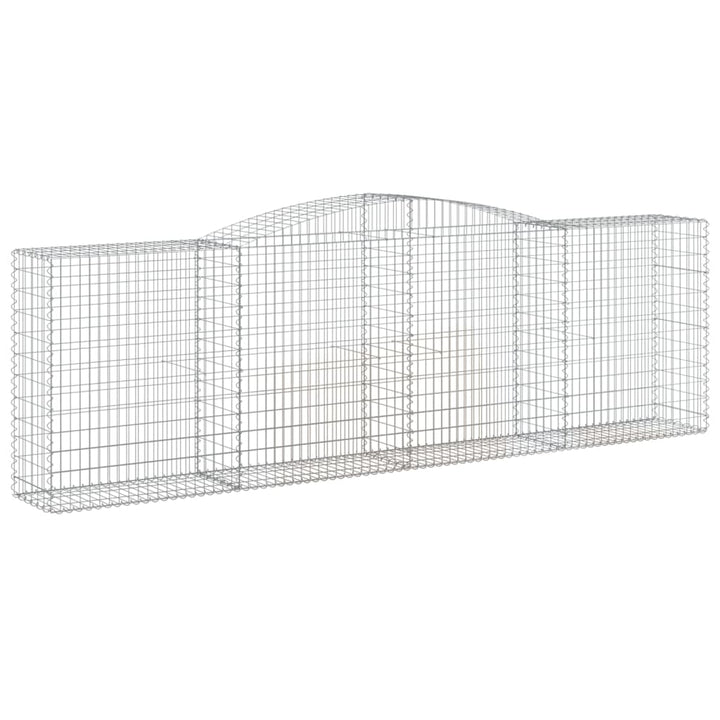 buet gabionkurv 400x50x120/140 cm galvaniseret jern