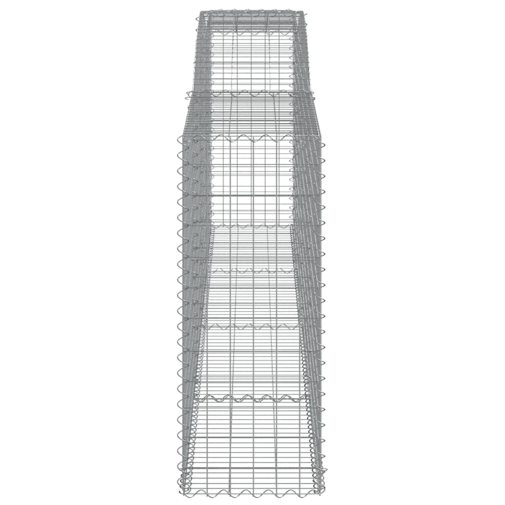 buet gabionkurv 400x50x120/140 cm galvaniseret jern