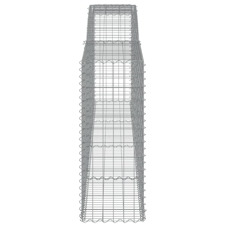 buet gabionkurv 400x50x120/140 cm galvaniseret jern