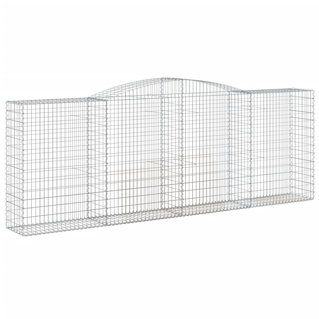 buet gabionkurv 400x50x140/160 cm galvaniseret jern