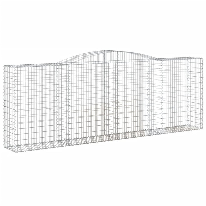 buet gabionkurv 400x50x140/160 cm galvaniseret jern