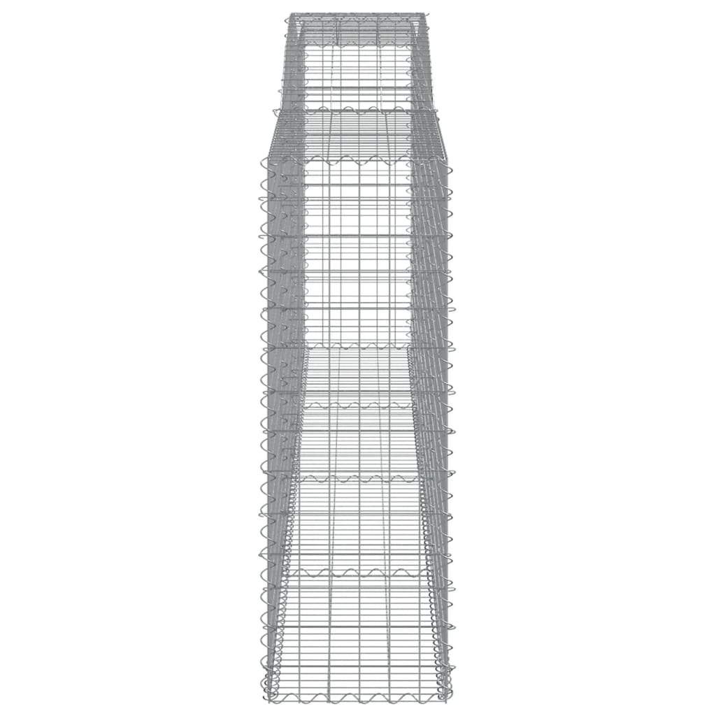 buet gabionkurv 400x50x140/160 cm galvaniseret jern