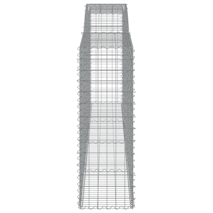 buet gabionkurv 400x50x140/160 cm galvaniseret jern