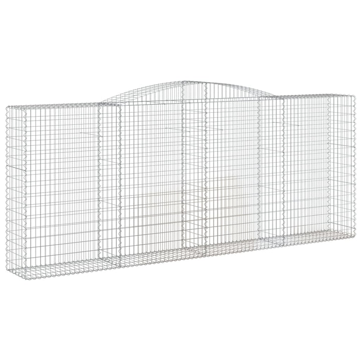 buet gabionkurv 400x50x160/180 cm galvaniseret jern