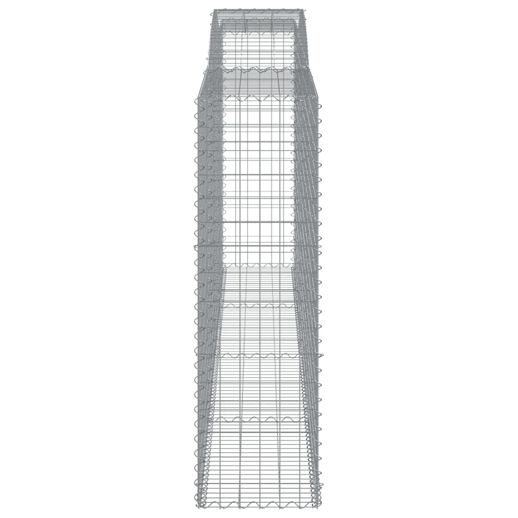 buet gabionkurv 400x50x160/180 cm galvaniseret jern
