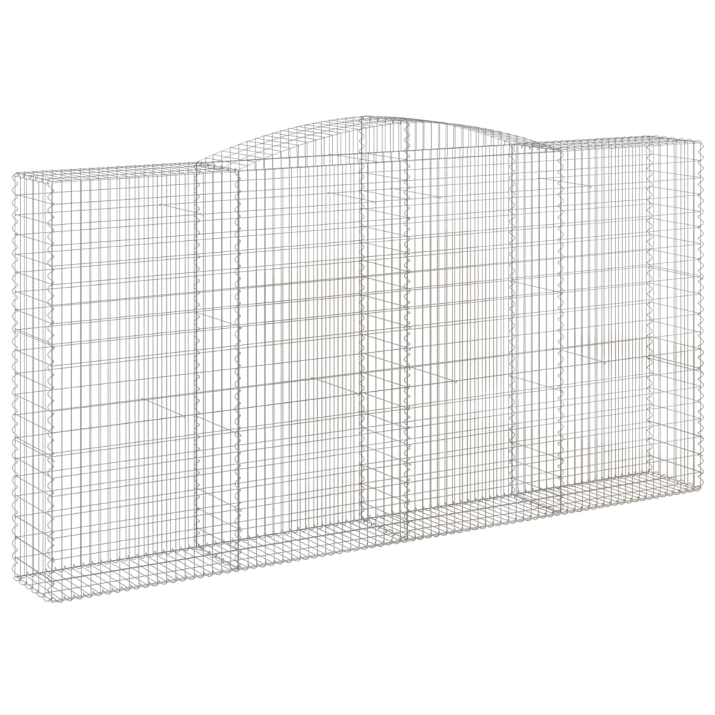 buet gabionkurv 400x50x200/220 cm galvaniseret jern