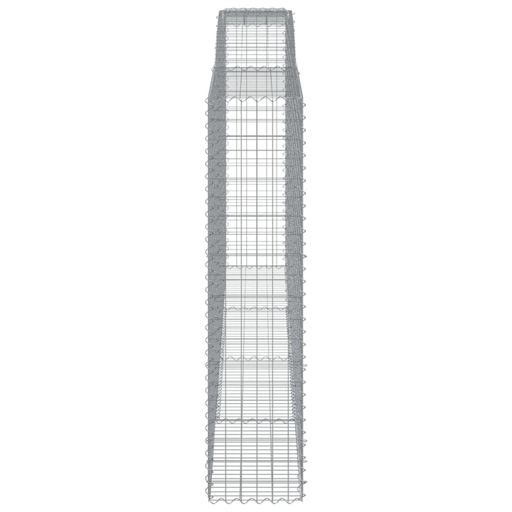 buet gabionkurv 400x50x200/220 cm galvaniseret jern