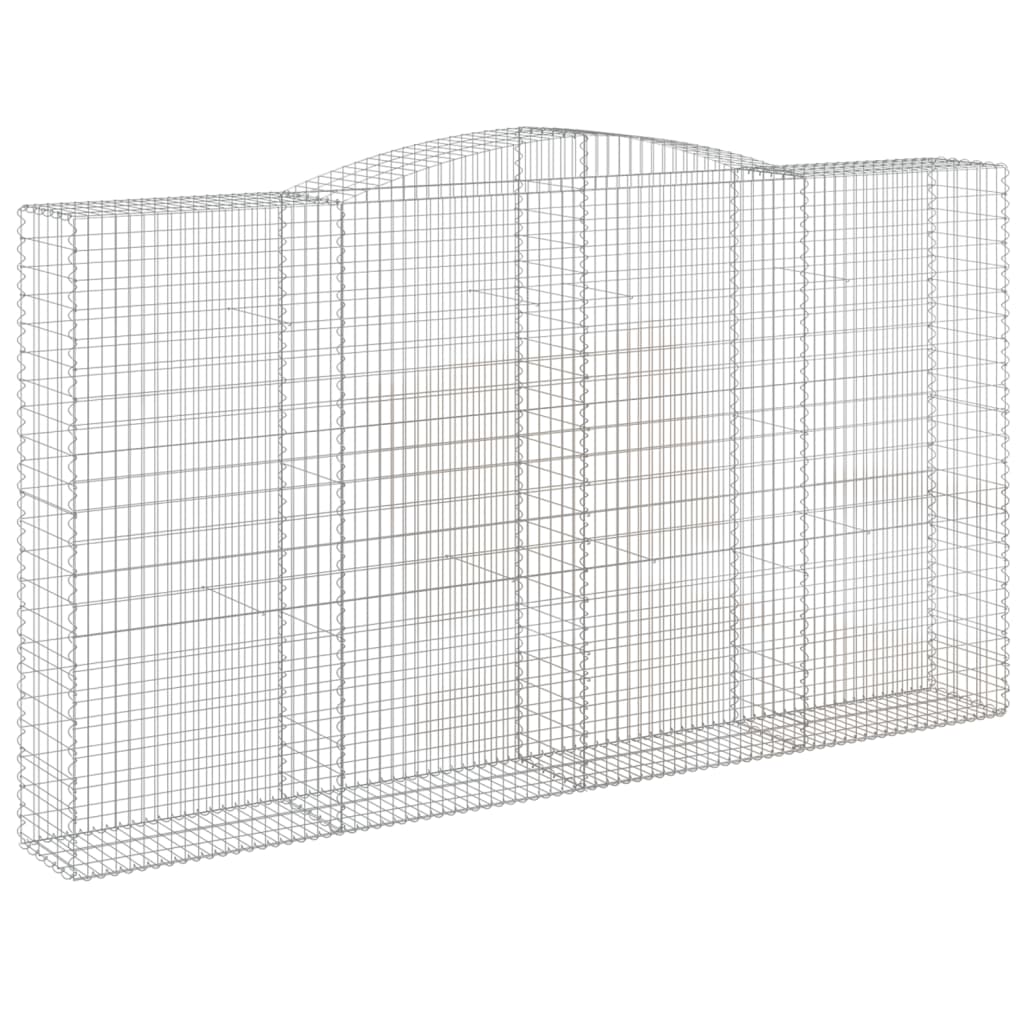 buet gabionkurv 400x50x220/240 cm galvaniseret jern