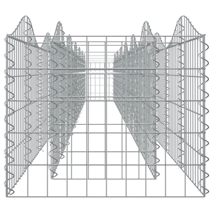 buet gabion-højbed 600x50x50 cm galvaniseret jern