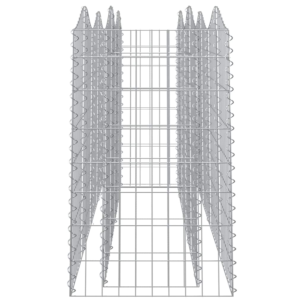 buet gabion-højbed 200x50x100 cm galvaniseret jern