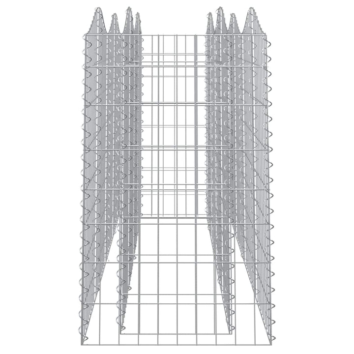 buet gabion-højbed 200x50x100 cm galvaniseret jern