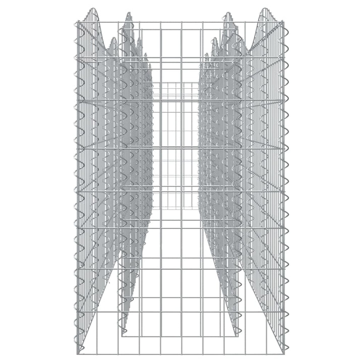 buet gabion-højbed 400x50x100 cm galvaniseret jern