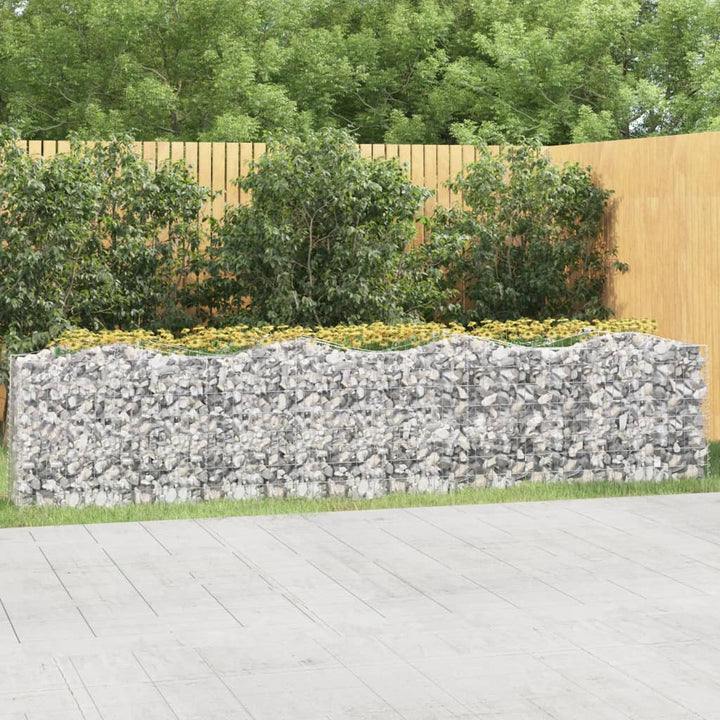 buet gabion-højbed 400x50x100 cm galvaniseret jern