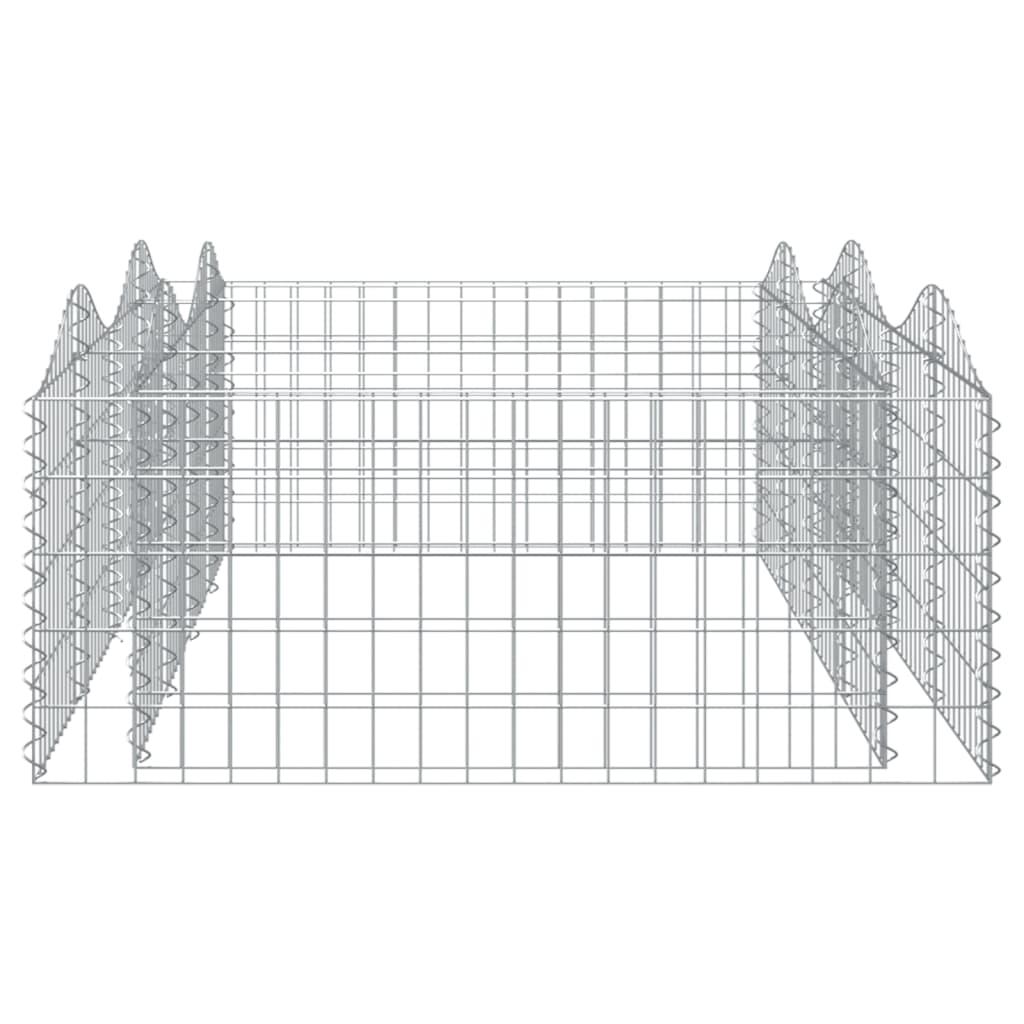buet gabion-højbed 200x100x50 cm galvaniseret jern
