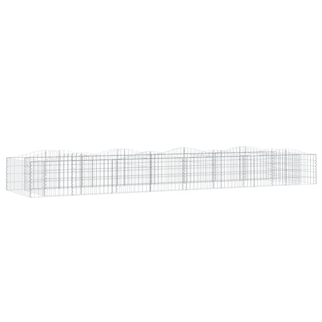 buet gabion-højbed 400x100x50 cm galvaniseret jern