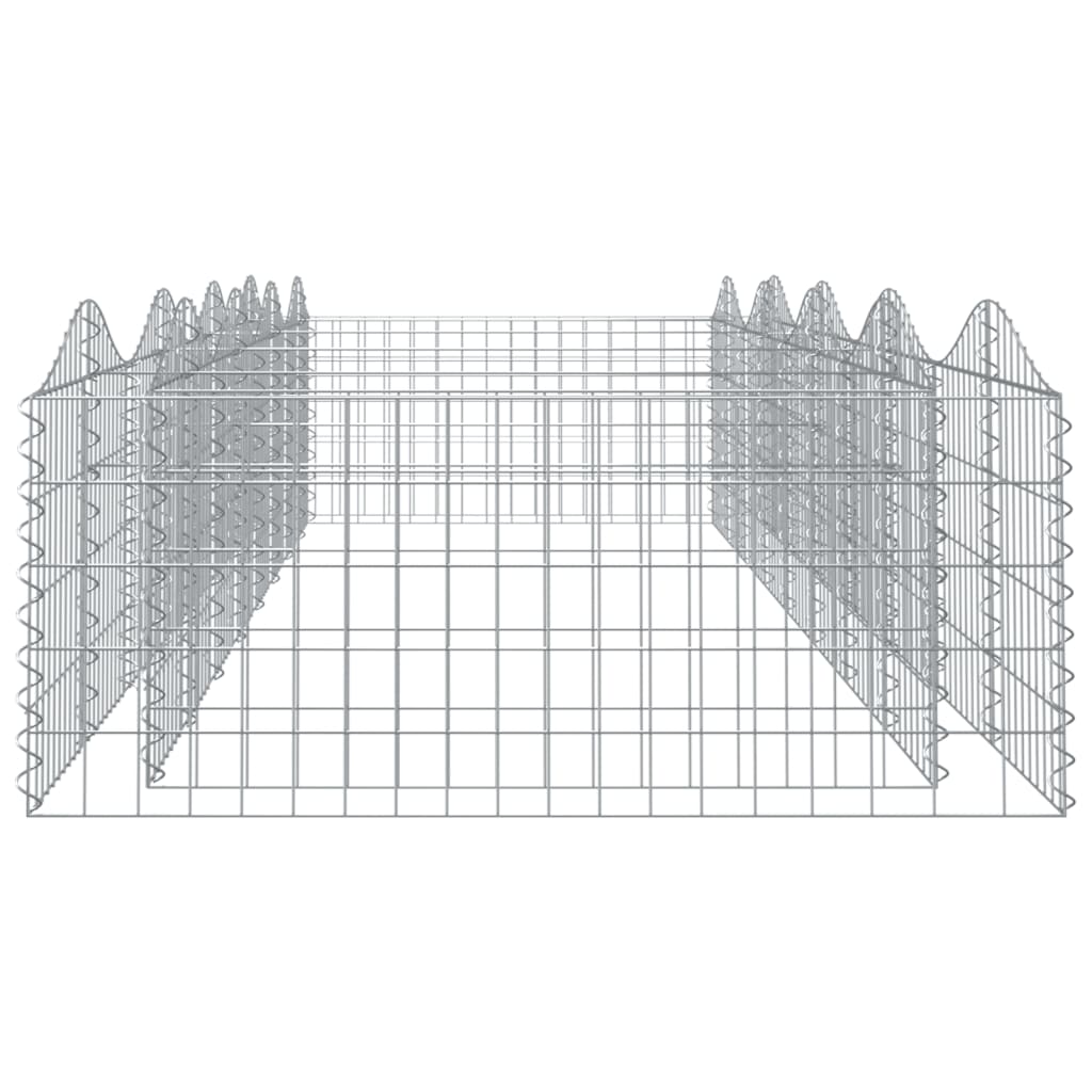 buet gabion-højbed 400x100x50 cm galvaniseret jern