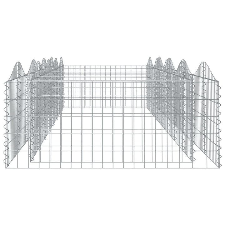 buet gabion-højbed 400x100x50 cm galvaniseret jern