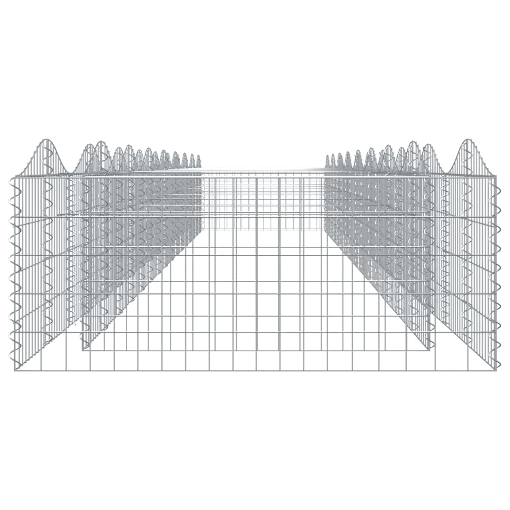 buet gabion-højbed 800x100x50 cm galvaniseret jern