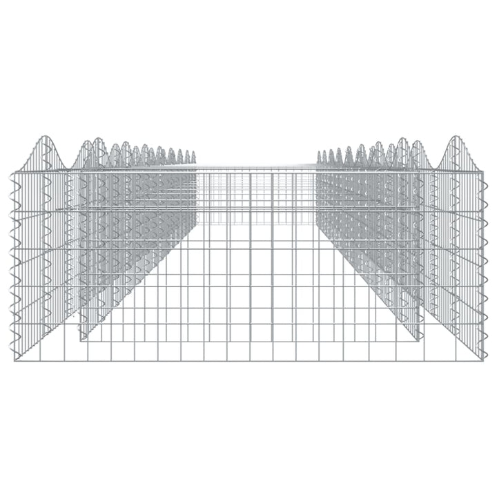 buet gabion-højbed 800x100x50 cm galvaniseret jern