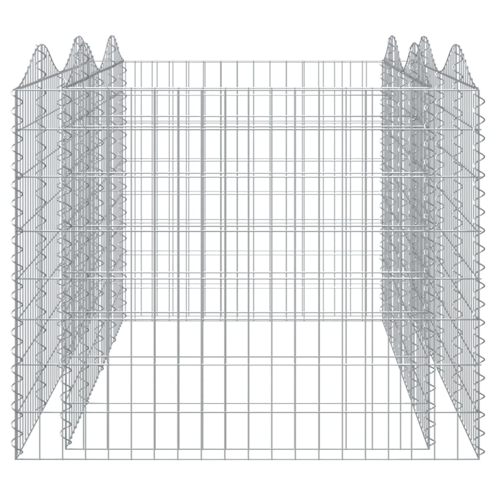 buet gabion-højbed 200x100x100 cm galvaniseret jern