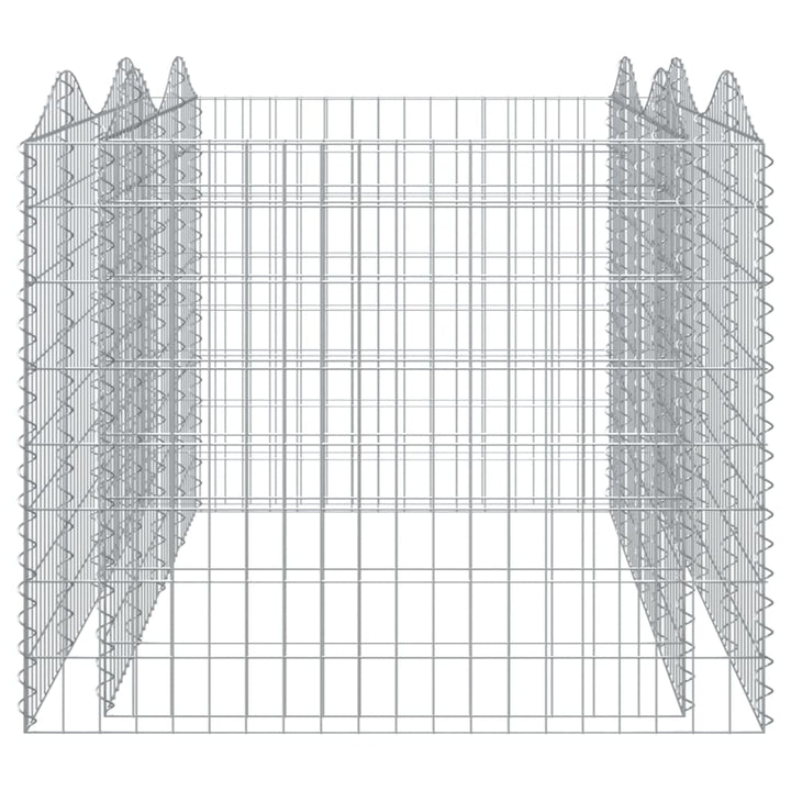 buet gabion-højbed 200x100x100 cm galvaniseret jern