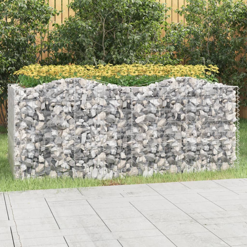 buet gabion-højbed 200x100x100 cm galvaniseret jern