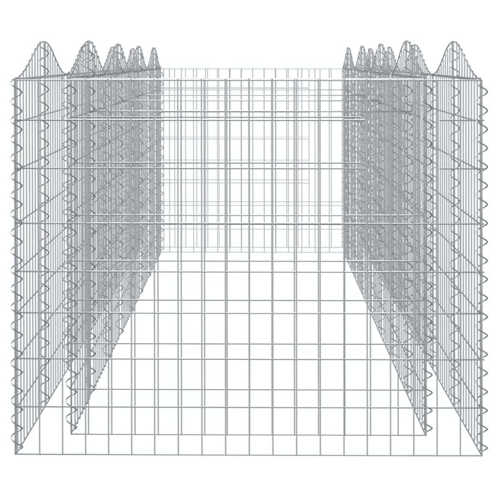 buet gabion-højbed 400x100x100 cm galvaniseret jern