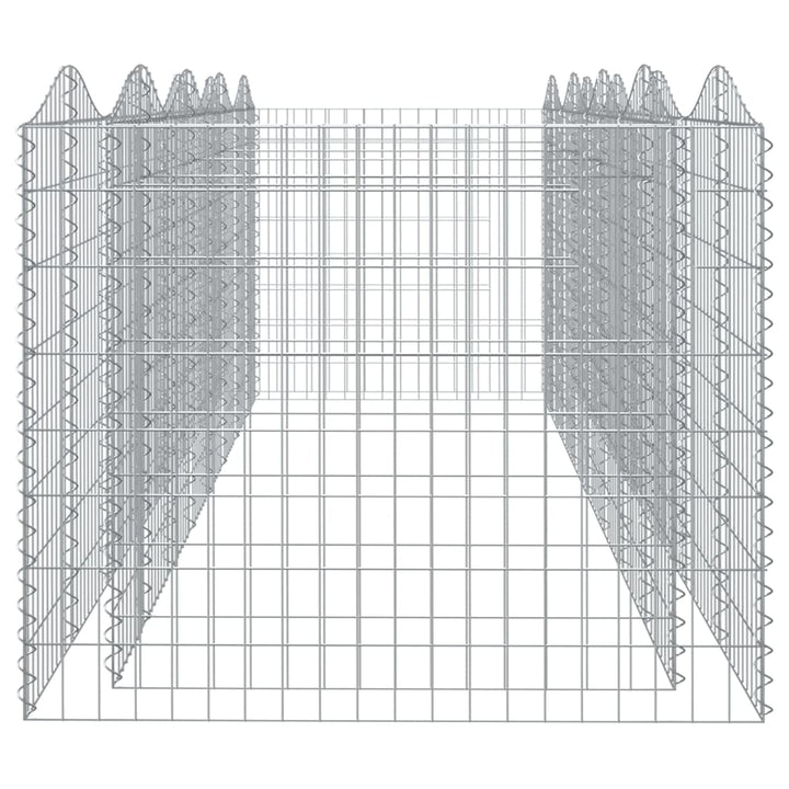 buet gabion-højbed 400x100x100 cm galvaniseret jern