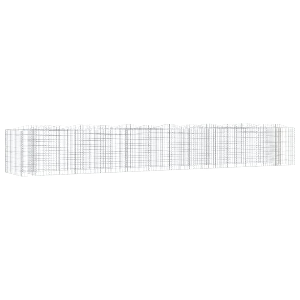 buet gabion-højbed 600x100x100 cm galvaniseret jern