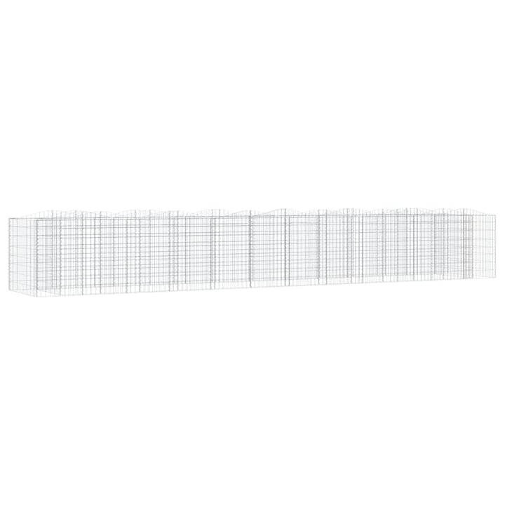 buet gabion-højbed 600x100x100 cm galvaniseret jern