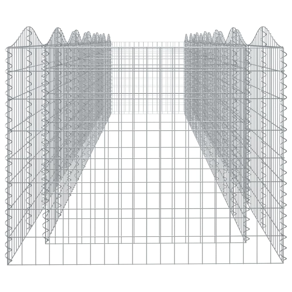 buet gabion-højbed 600x100x100 cm galvaniseret jern