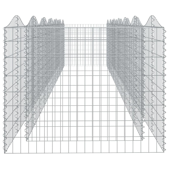 buet gabion-højbed 600x100x100 cm galvaniseret jern