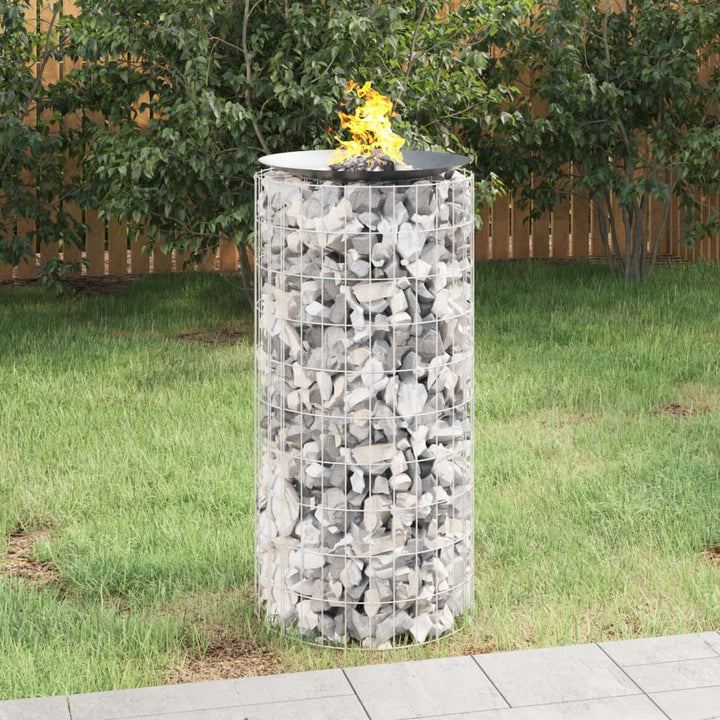 gabion-bålkurv Ø 50 cm galvaniseret jern