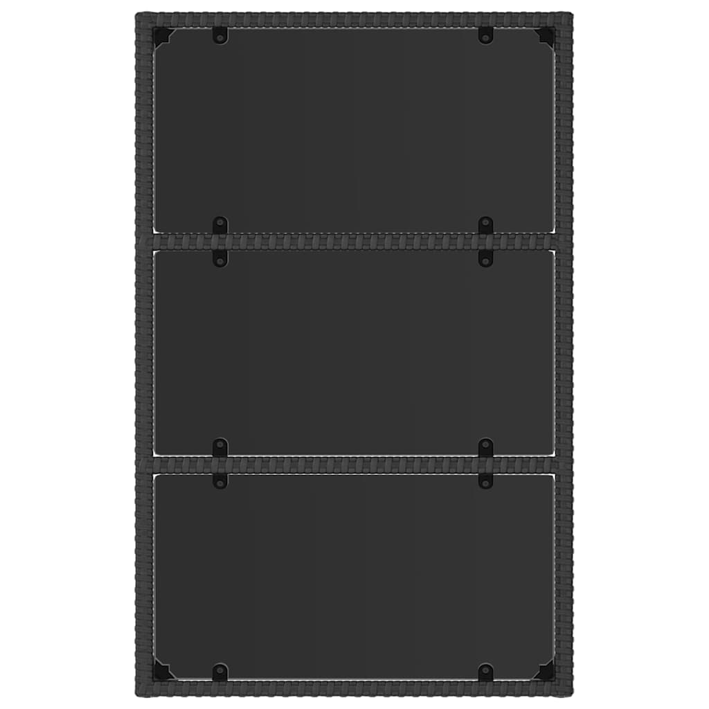 loungesæt til haven 4 dele med hynder polyrattan sort