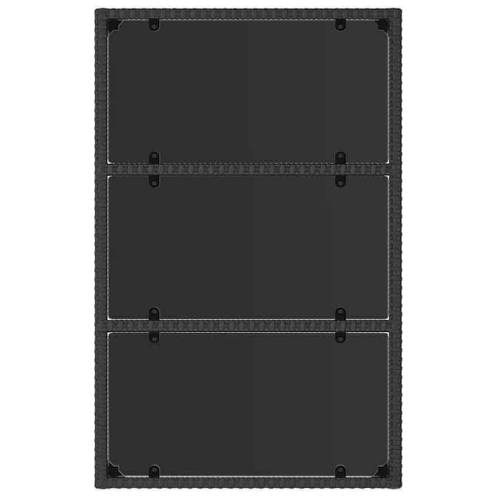 loungesæt til haven 4 dele med hynder polyrattan sort