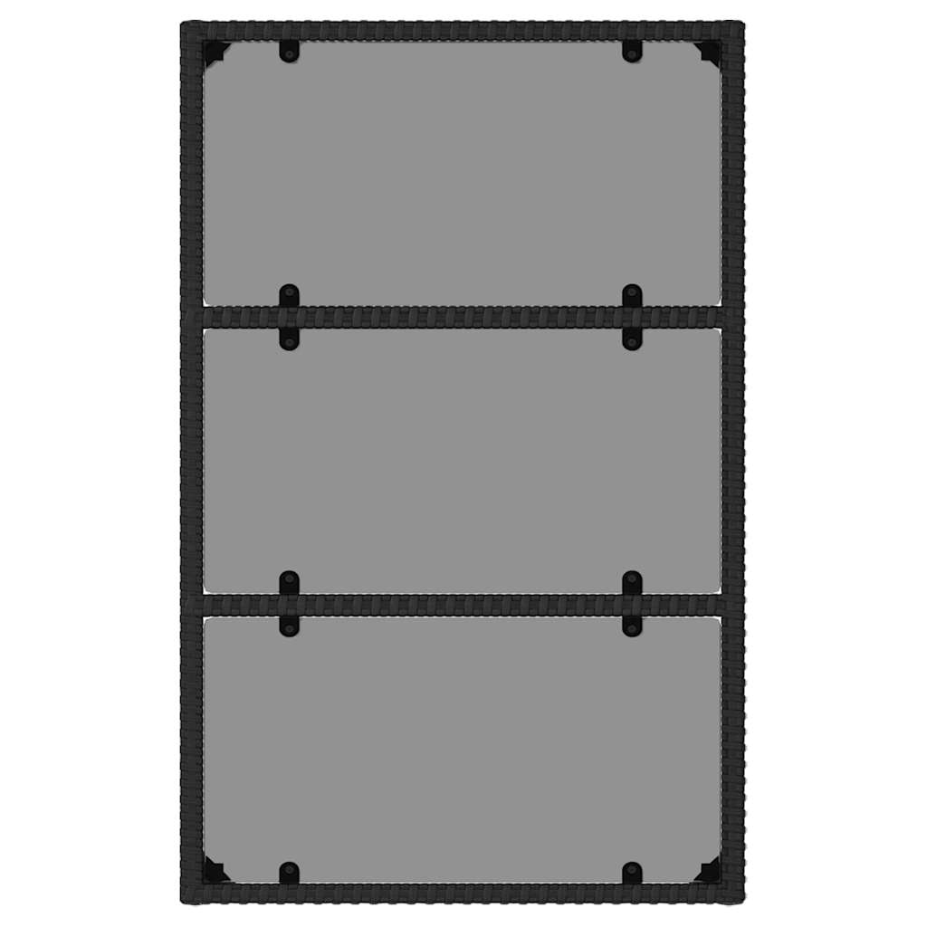 loungesæt til haven 6 dele med hynder polyrattan sort