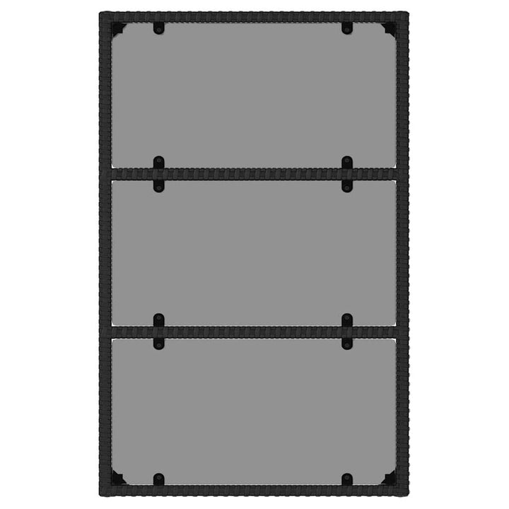 loungesæt til haven 6 dele med hynder polyrattan sort