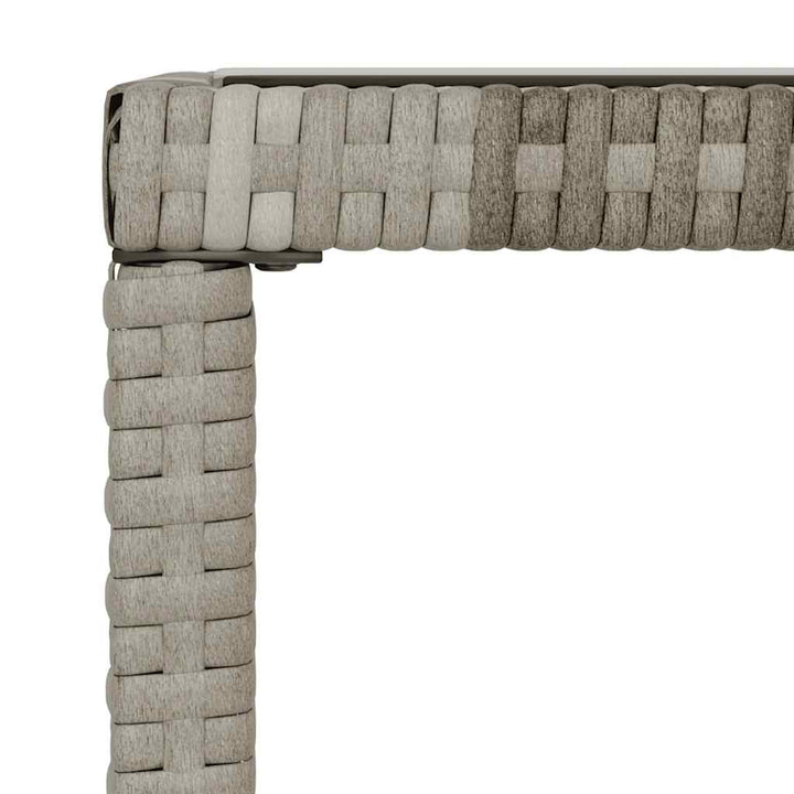 loungesæt til haven 6 dele med hynder polyrattan grå