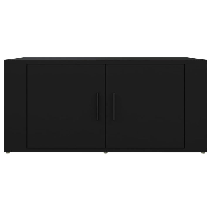 sofabord 80x50x36 cm konstrueret træ sort